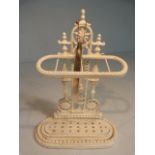 Painted cast metal umbrella stand