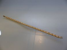 Yellow gold diamond paneled bracelet, approx 1.2CT