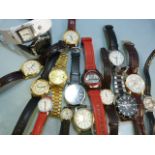 Quantity of Eighteen modern watches to include: Accurist, Sekonda, Casio, Seiko, Lorus, TCM,