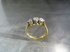 18ct Gold and Platinum three stone Diamond ring