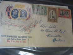 Folder containing large amount of Canadian first day covers. Dates ranging from 1940's to 1960's
