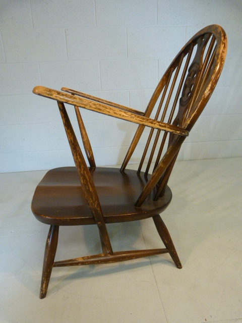 Ercol spindle back nursing chair with Prince of Wales Motif - Image 3 of 6