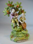 Staffordshire c1880 figure group 'Village Group' of two people playing instruments