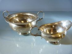 Silver bowl & silver jug by Joseph Gloster Ltd dated 1906 (total weight approx 97g)
