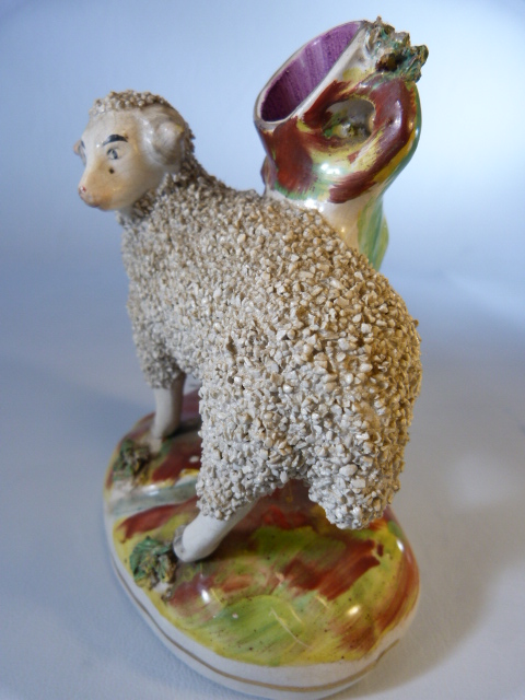 Early Staffordshire spill vase of a sheep - Image 3 of 8