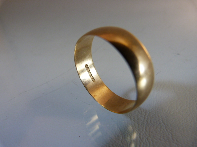 9ct Gold Gents Wedding band - approx weight 3.3g - Image 4 of 4