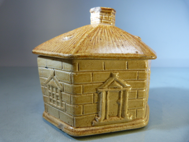 Early 19th Century Brampton Pottery - Salt Glazed Tobacco Jar in the form of a house. - Image 3 of 6