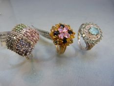 A selection of three boxed rings