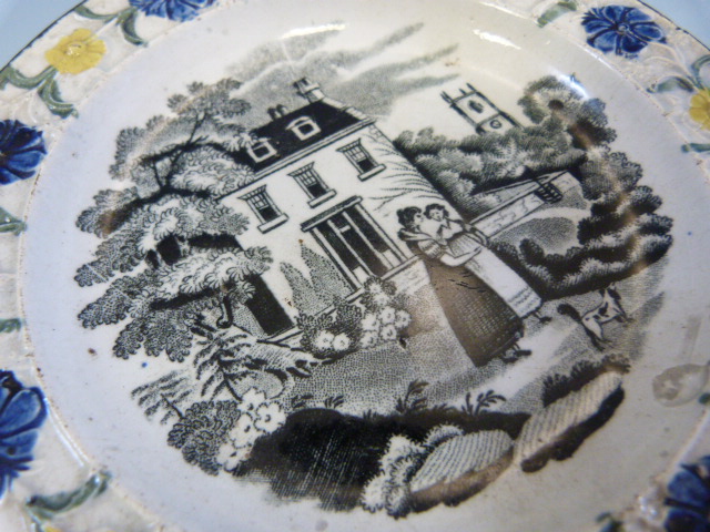 Staffordshire Lustre childrens plates c.1800's. 6 Various plates depicting scenes. One of Windsor - Image 23 of 32