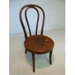 Childs Bentwood chair by Thonet. Marked to underside.