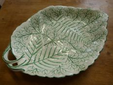 Newhall pottery leaf dish No.1087