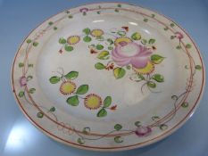 Queensware Pearlware plate with polychrome decoration