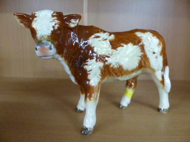 Goebel figure of a bull and one other unmarked cow. - Image 2 of 4