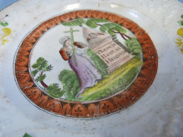 Staffordshire Lustre childrens plates c.1800's. 6 Various plates depicting scenes. One of Windsor - Image 28 of 32