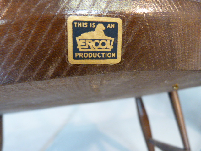 Ercol spindle back nursing chair with Prince of Wales Motif - Image 6 of 6