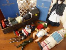 1950's Pedigree black doll, two similar and collection of vintage dolls to include Royal Doulton