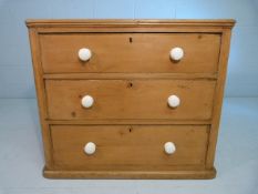 Pine chest of three drawers