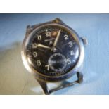 A Record military issue wristwatch, the case back marked W.W.W., L18460, 536307 (A/F)