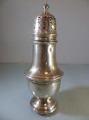 Silver sugar shaker Birmingham 1957 by Adie Brothers Ltd (total weight approx 85g)