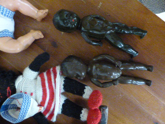 1950's Pedigree black doll, two similar and collection of vintage dolls to include Royal Doulton - Image 4 of 10