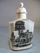 AN 18TH CENTURY WEDGWOOD CREAMWARE DOMED TEA CADDY AND COVER An 18th Century Wedgwood creamware