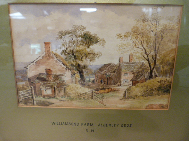 Pair of Views - Watercolours Titled 'Alderley Edge and Williamson's Farm, Alderley Edge' by S.H - Image 2 of 7