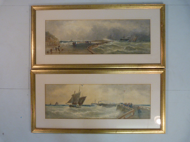 Thomas Bush Hardy R.B.A (1842 - 1897) - Pair of watercolours heightened with white. Both Titled - '