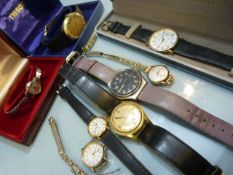 Six wrist watches to include Raymond Weil, Tissot Stylist, UNO Quartz, Longines & a 9ct Gold cased