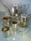 Silver plated Tea service with four items by Mappin & Webb