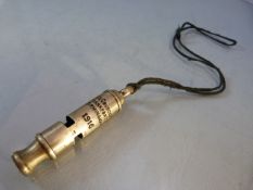 Whistle dated 1916, maker Ade Courcy & Co, Frankfort St Birmingham