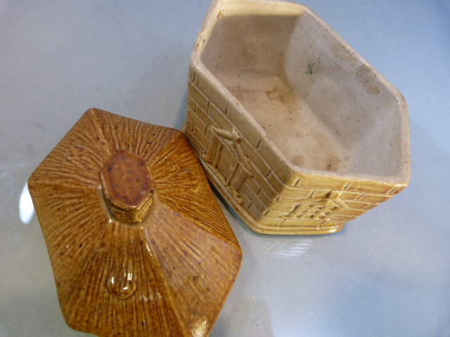 Early 19th Century Brampton Pottery - Salt Glazed Tobacco Jar in the form of a house. - Image 5 of 6