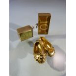 Three gold ladies charms all hallmarked 375 9ct (total weight approx 9.9g)