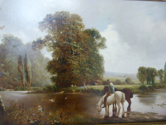 J.W. Gozzard [1848-1918], signed lower left oil on canvas, 20" x 30", An English rural landscape - Image 2 of 7