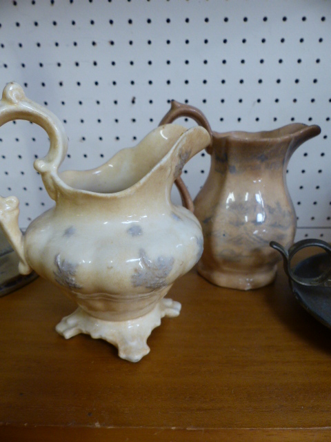 Wooden miniature of a ship on plinth, pair of silverplated candlesticks and one other and two - Image 3 of 4