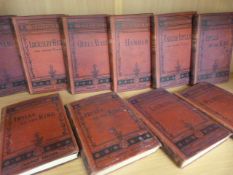 Set of 10 Aflred Tennyson Cabinet edition books Dated 1875. Missing two. From a set of Twelve