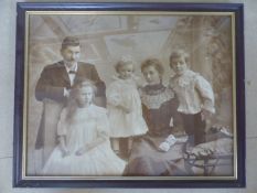 Early 20th Century Victorian photograph of a family