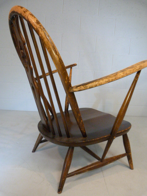 Ercol spindle back nursing chair with Prince of Wales Motif - Image 5 of 6