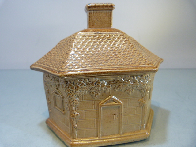 Early 19th Century Brampton Pottery house - Salt glazed and decorated with vine leaves. - Image 5 of 9