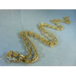 WITHDRAWN:18ct Gold approx 40” textured Anchor link necklace approx: 5.2mm wide, and weighing