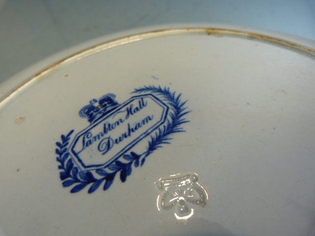 18th and 19th Century Pearl Ware - 1) Large blue and white mixing footed bowl (slightly askew) - Image 18 of 18