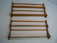 Pair of Golden Dawn Ercol plate racks