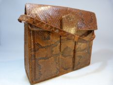 Vintage Python skin handbag