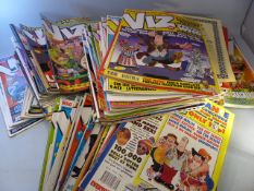 Two boxes of Viz comics dating from the early 1990s onwards