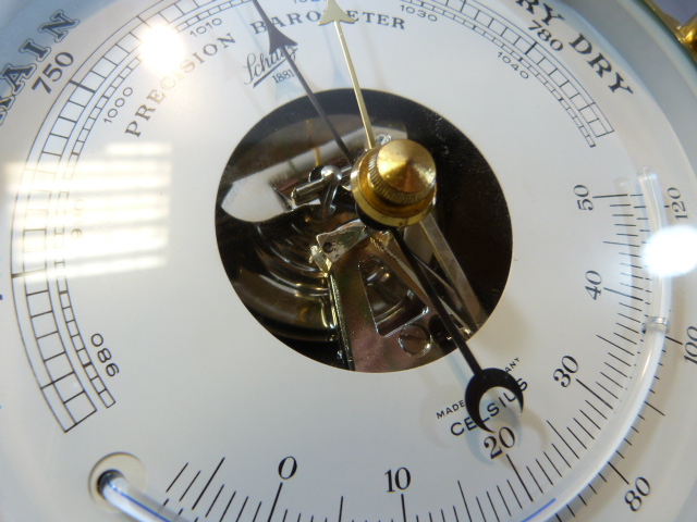 Brass 'Schatz' Ships clock with open dial. - Image 4 of 5