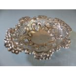 Silver bon bon/ pastry dish dated Birmingham 1897 by Minshull & Latimer