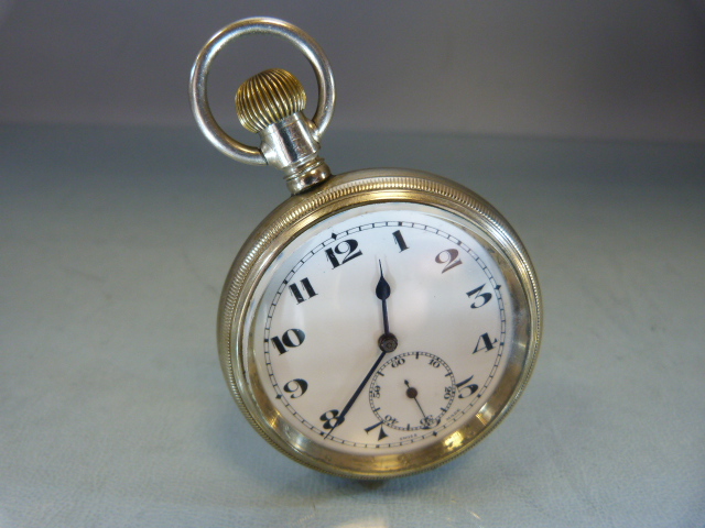 RNLI: Silver coloured Swiss Made pocket watch in good condition - Image 5 of 6