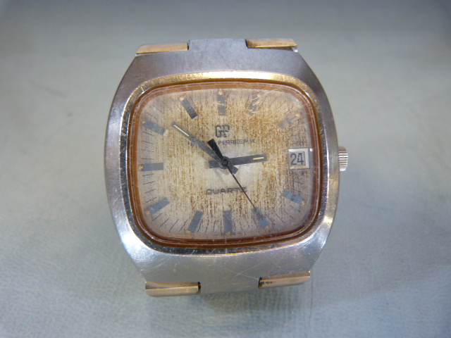 Girard Perregaux GP gents wristwatch quartz USA style (A/F)