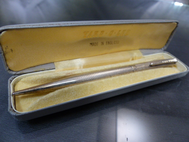 Hallmarked Silver Yard-o-Led Pencil by E Baker & Son, Birmingham 1969. Plaque is blank. In