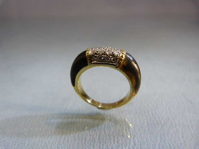 18ct yellow gold Diamond and Horn Dress ring - Image 2 of 6