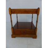 Mahogany Canterbury with single drawer